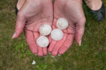 Hail damage in Glen Saint Mary